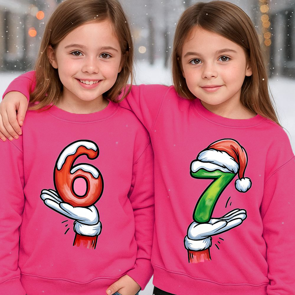 Generation 67 Christmas Matching Hot Pink Sweatshirts