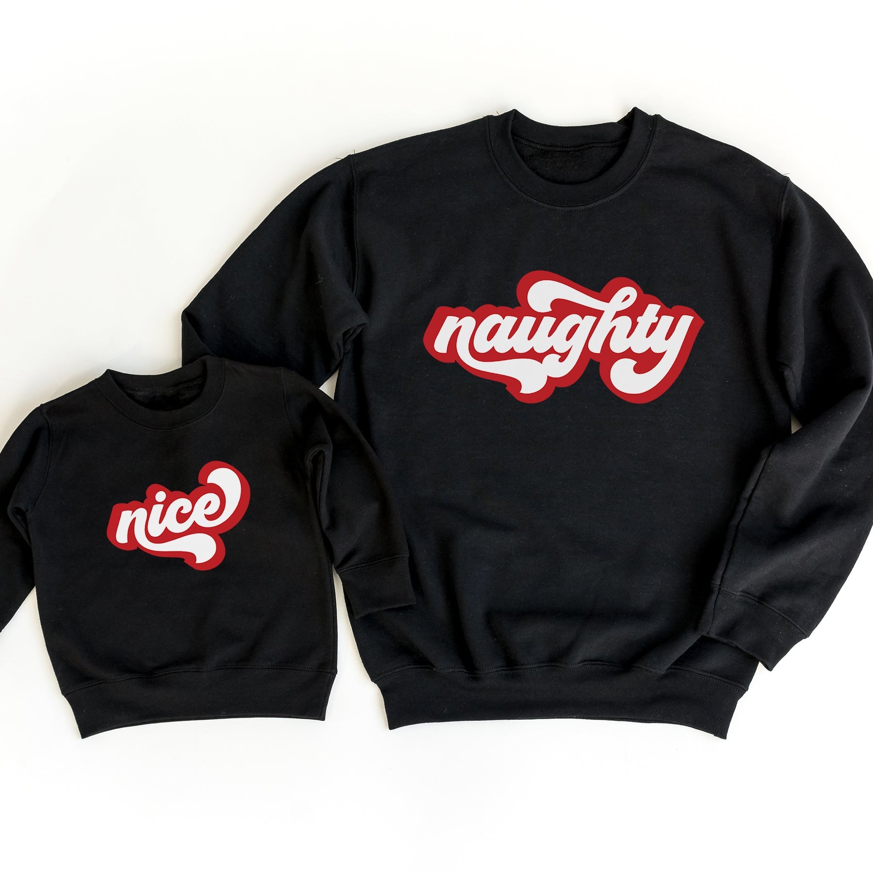 Naughty/Nice Kids Matching Christmas Sweatshirts